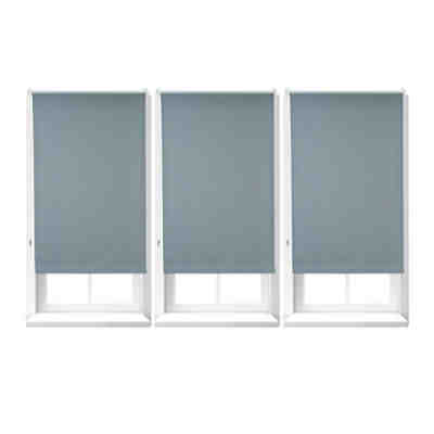 3 x Verdunkelungsrollo grau 70x160 cm