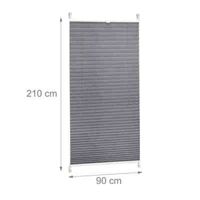 2 x Plissee Rollo grau 100x130 cm 2
