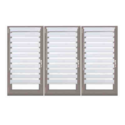 3 x Doppelrollo Klemmfix Weiß 60x150 cm