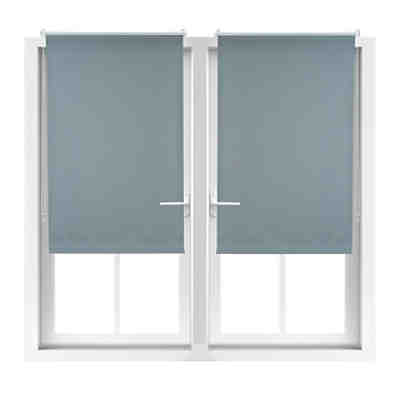 2 x Verdunkelungsrollo grau 60x160 cm