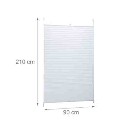 2 x Plissee Rollo weiß 60x130 cm 2