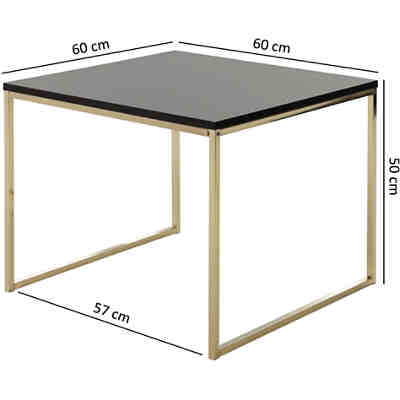 Couchtisch 60x50x60 cm Metall Holz Sofatisch Wohnzimmertisch Kaffeetisch Loungetisch 2