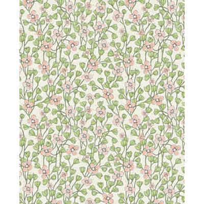 Vliestapete Eijffinger RICE II, Blumenmeer, creme, 10 m x 52 cm