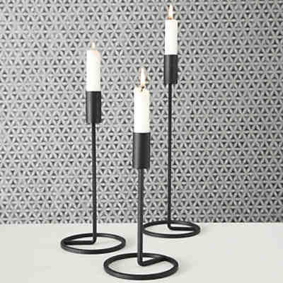 3er-Set Kerzenständer "Fio" H20 x D11 cm + H26 x D11 cm + H32 x D11 cm 2