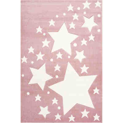 Kinderteppich, STARLINE rosa/weiss, 120 x 170 cm