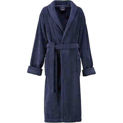 Bademantel Damen Schalkragen 1650 Blau - 175 Bademäntel