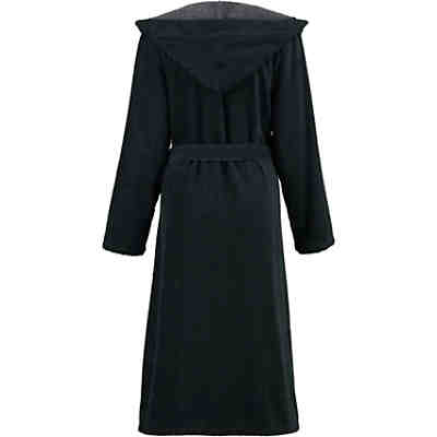 Bademantel Damen Kapuze 1617 Classic schwarz - 97 Bademäntel 2