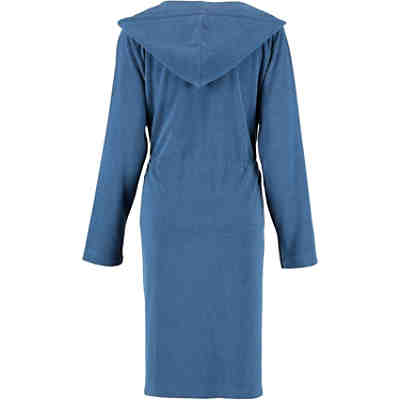 Bademantel Damen Kurzmantel mit Kapuze Active 821 blau-melange/beere - 18 Bademäntel 2
