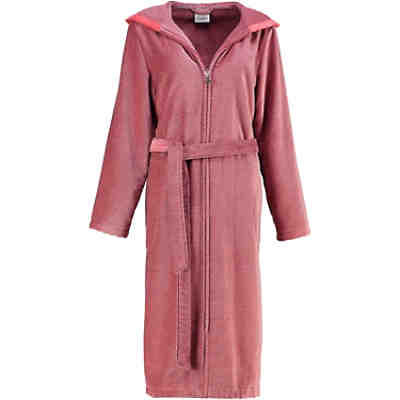 Bademantel Damen Kapuze Two-Tone 6432 rot - 27 Bademäntel