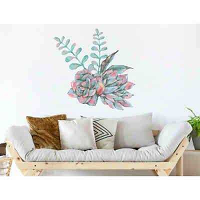 Wandtattoo Blumen Aquarell Pflanze mit Blüte Wandtattoos 2
