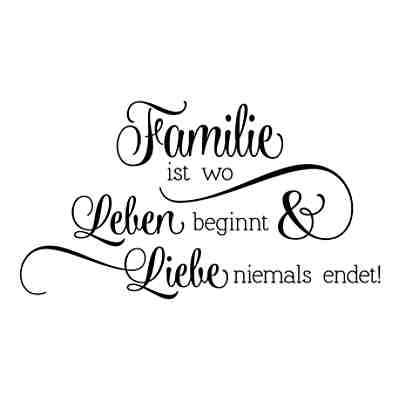 Wandtattoo Familie ist, wo Leben beginnt Wandtattoos