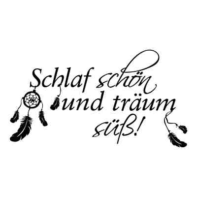 Wandtattoo Schlaf schön und träum süß Traumfänger Wandtattoos