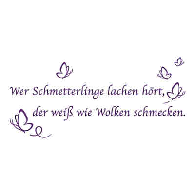 Wandtattoo Wer Schmetterlinge lachen hört Wandtattoos