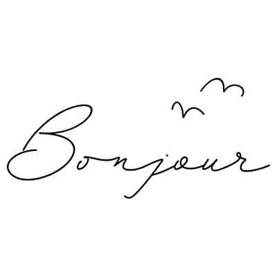 Wandtattoo Bonjour mit Vögeln Wandtattoos