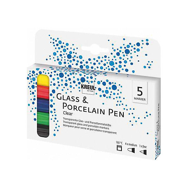 Hobby Line Glasmalstifte, 5er Set
