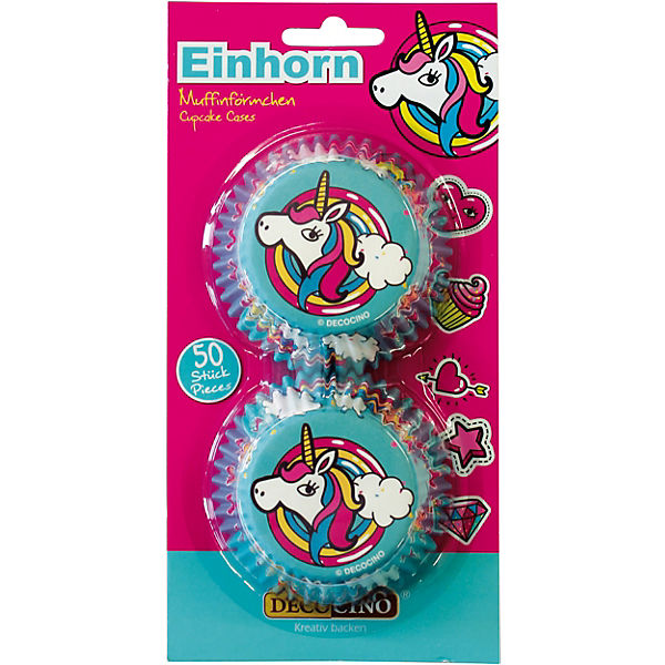 Muffinförmchen Einhorn, 50 Stück