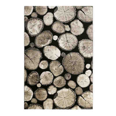 Kurzflorteppich Logs beige 13mm pflegeleicht