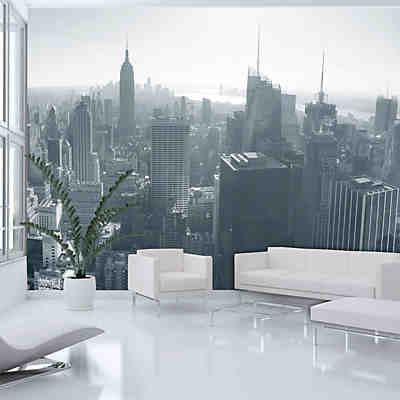Fototapete Schwarz-weißes Panorama von New York City 2