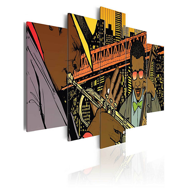 Wandbild Jazz im Comic