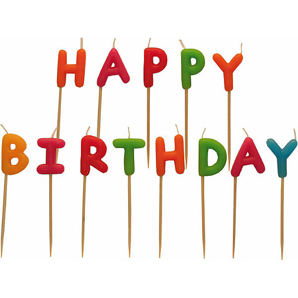 Kerzenset Happy Birthday
