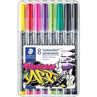 Lumocolor® Universalstift permanent, 8 Farben, verschiedene Strichbreiten