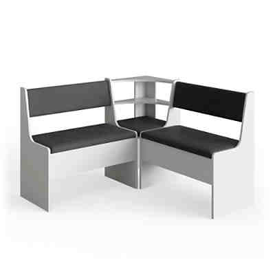 Eckbankgruppe Roman Weiß 120x120cm Küchenbank Eckbank Sitzgruppe Sitzbank 2