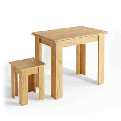 Küchentisch Roman eiche Esstisch 120x90cm Hocker Essgruppe Esszimmertisch 2
