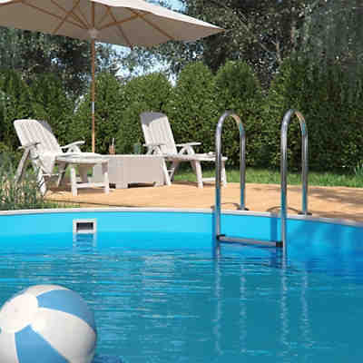 Poolleiter Einbauleiter 3 Stufen Schwimmbadleiter V2A Edelstahl Pool Einstieg