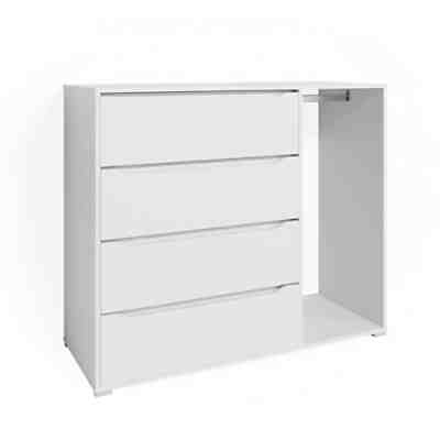Kommode Schubladenkommode Highboard Ruben mit Kleiderstange 4 Schubladen 2