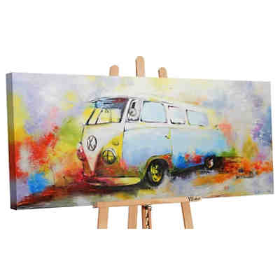 Gemälde Acryl "Nostalgie" handgemalt auf Leinwand 115x50 cm