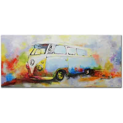 Gemälde Acryl "Nostalgie" handgemalt auf Leinwand 115x50 cm 2