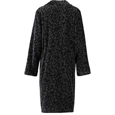 Bademantel Damen Reißverschluss Leopard 4211 schwarz - 97 Bademäntel 2