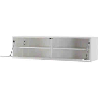 Hängeschrank Stauraumelement CHUR-61 in Hochglanz weiß B/H/T: 130/35/38cm 2