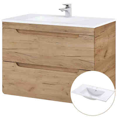 Bademöbel Komplett Set LUTON-56-CRAFT, Wotaneiche, B/H/T 180/200/46 cm 2