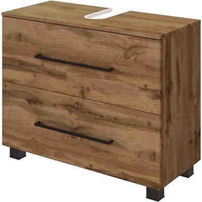 Waschbeckenunterschrank 70 cm MANLY-03 Wotaneiche Nb. B/H/T: 70/58/35 cm