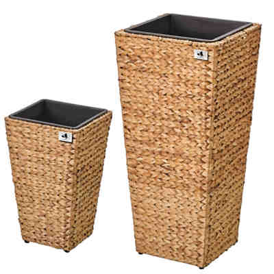Gartenfreude Pflanzgefäß Pflanzkübel mit Wasserhyazinthe 2er Set