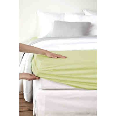 Spannbettlaken Mako Cotton Feinjersey 150x200 cm hellgrün 2