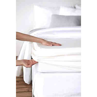 Spannbettlaken Mako Cotton Feinjersey 100x200 cm weiß 2