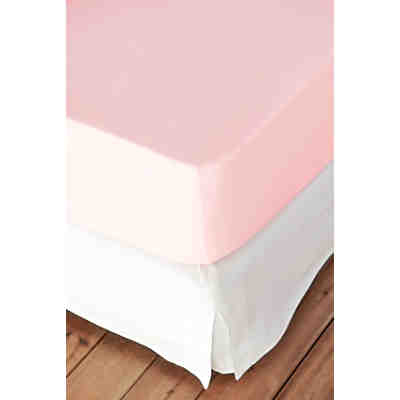 Spannbettlaken Mako Cotton Feinjersey 150x200 cm rosa