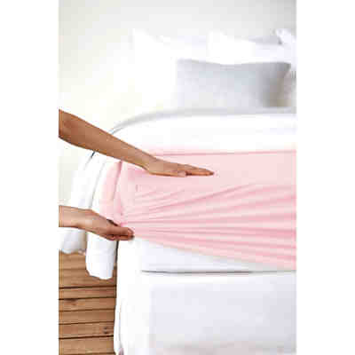 Spannbettlaken Mako Cotton Feinjersey 150x200 cm rosa 2