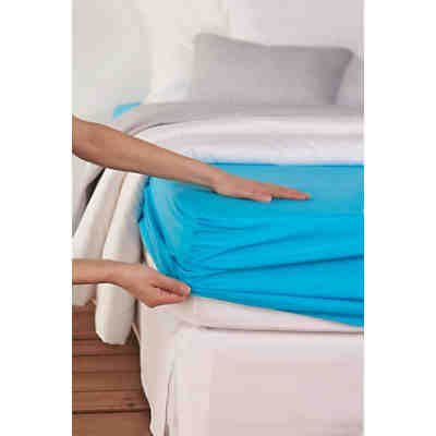 Spannbettlaken Mako Cotton Feinjersey 100x200 cm türkis 2