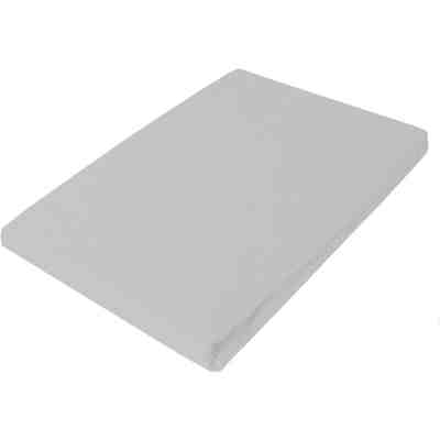 Spannbettlaken Uni Satin TC 200 silber
