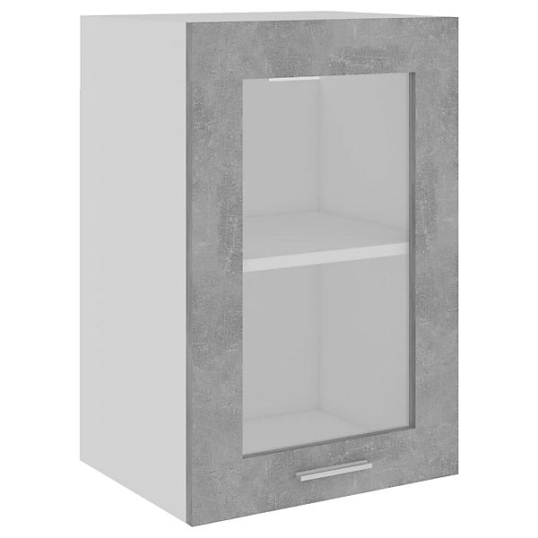 Hängeglasschrank Betongrau 40x31x60 cm Holzwerkstoff Hängeglasschrank