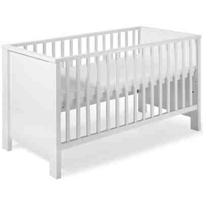 Komplett Kinderzimmer MILANO WEIß, 3-tlg. (Kinderbett + US, Wickelkommode und 2-türiger Kleiderschrank), weiß 2