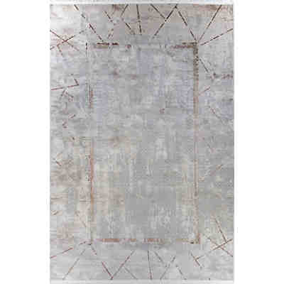 Designer Wohnzimmer Teppich Abstrakte Musterung Modern Zickzackmuster Beige Orange Designer Wohnzimmer