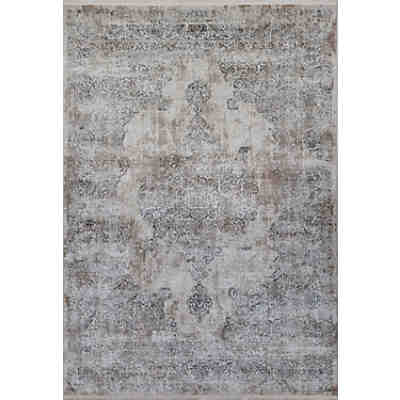 Designer Wohnzimmer Teppich Abstrakte Musterung Modern Grau-Cream Richmond