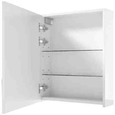 Spiegelschrank 50 cm weiß 1-trg SOFIA-107 Hochglanz lackiert, B/H/T: ca. 50/60/15 cm 2