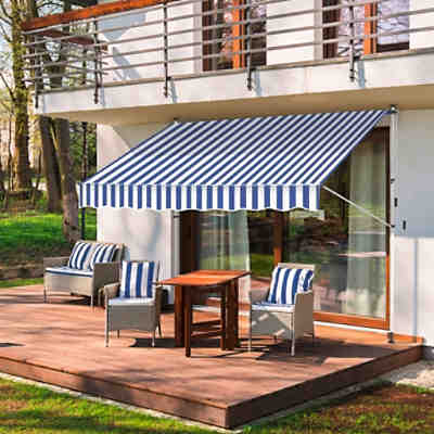 Gartenfreude Klemmmarkise Sonnenschutz Balkonmarkise gerader Schnitt