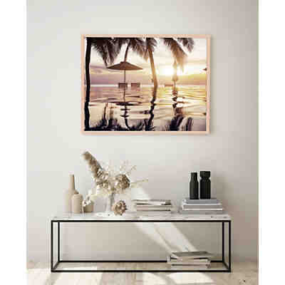 Wandbild Pool-Palmen 2