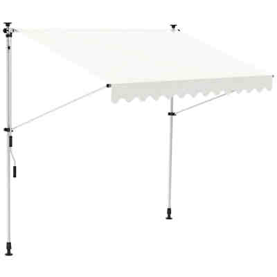 Klemmmarkise Balkonmarkise Fenstermarkise Sonnenschutz Rollo 300x120 cm in Creme